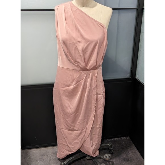 Pretty Garden/ Women's One Shoulder Ruched Bridemaid Dress Small - Picture 3 of 8